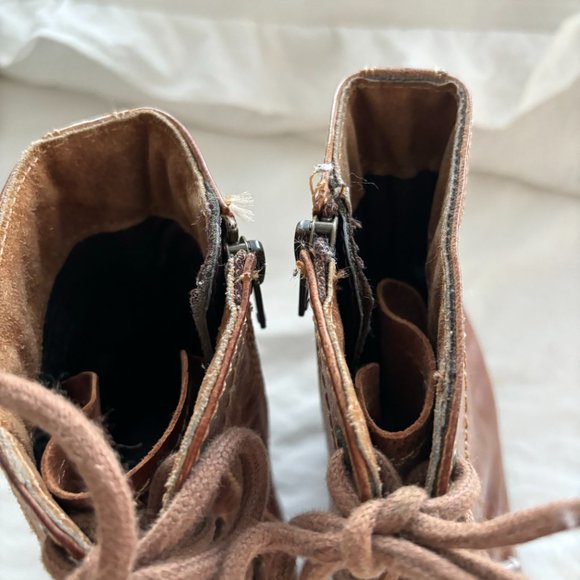 Woman's Skechers -Starship Side Zip Leather Combat Boots Size 9 Very Comfortable - Picture 8 of 14